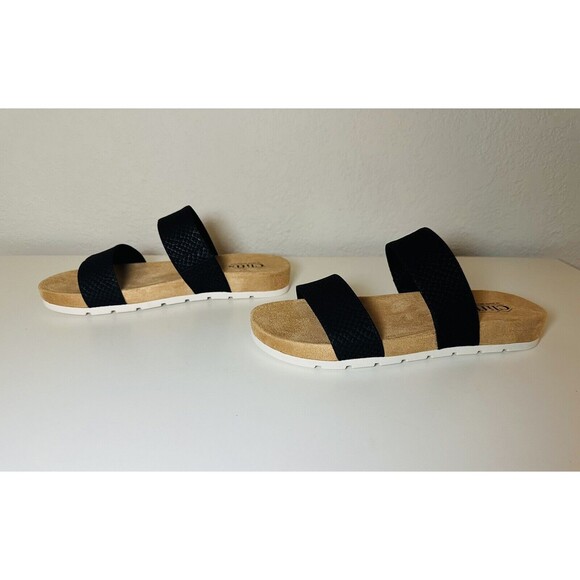 Cliffs‎ White Mountain Tahlie Black Slip On Two Strap Comfort Sandal Women's 7.5 - Picture 2 of 8